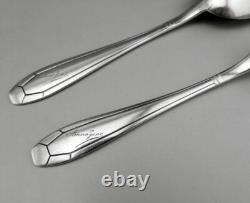 Antique Art Deco Children's Silver Cutlery Set with Minerva Hallmark and Box