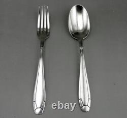 Antique Art Deco Children's Silver Cutlery Set with Minerva Hallmark and Box