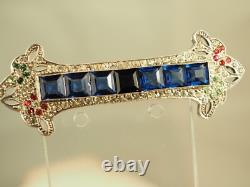 Antique Art Deco Silver Brooch