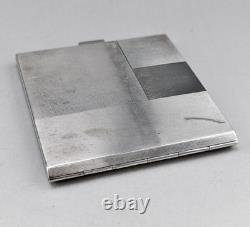 Antique Art Deco solid silver cigarette case, 935 hallmarked, weight 131.8 g
