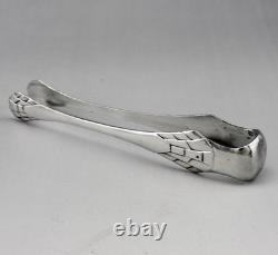 Antique Art Deco solid silver sugar tongs Minerva first standard Antique Art Deco solid silver sugar tongs Minerva first standard