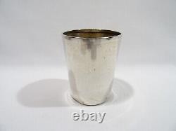 Antique Art Nouveau Cup Goblet Decor Iris Monogram in Solid Silver