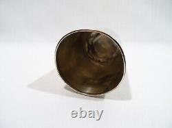 Antique Art Nouveau Cup Goblet Decor Iris Monogram in Solid Silver