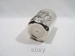 Antique Art Nouveau Cup Goblet Decor Iris Monogram in Solid Silver