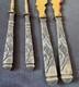 Antique Art Nouveau Cutlery Set, Solid Silver Handle Mark 800