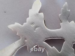 Antique Art Nouveau Solid Silver Floral Plastron Necklace 1900