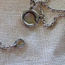 Antique Art Nouveau necklace in solid 830 silver, Scandinavian flowers, vintage jewelry