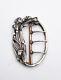 Antique Art Nouveau Silver Belt Buckle Iris Boar's Head Hallmark