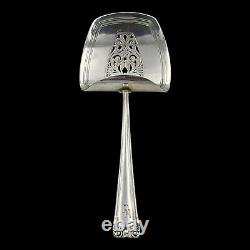 Antique Asparagus Serving Spoon in Solid Silver, Germany