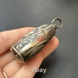 Antique Baby Rattle Art Deco Art Nouveau In Solid Silver Rooster