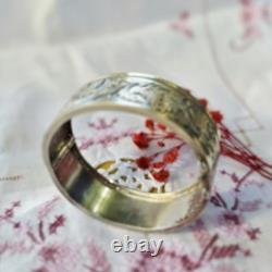 Antique Bangle Bracelet / 19th-Century Antique Jewelry in Silver and Vermeil