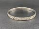 Antique Basque Solid Silver Bangle Bracelet With Motto