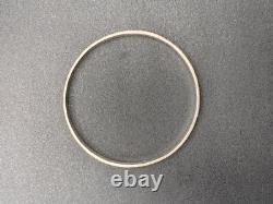 Antique Basque solid silver bangle bracelet with motto