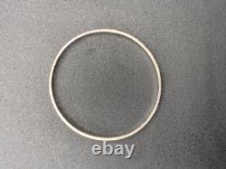 Antique Basque solid silver bangle bracelet with motto