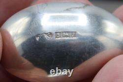 Antique Box of 6 Small Silver Coffee Spoons in English Solid Silver from the 19th Century