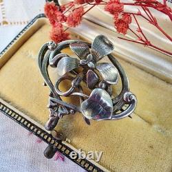 Antique Brooch / Art Nouveau Silver Pendant Slide (Ref. 00002-02464)