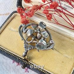 Antique Brooch / Art Nouveau Silver Pendant Slide (Ref. 00002-02464)