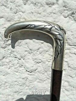 Antique Cane With Silver Pommel