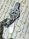 Antique Châtelaine Clasp Solid Silver Floral Decoration 19th Century