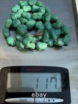 Antique Chinese Export Turquoise Sterling Silver Necklace