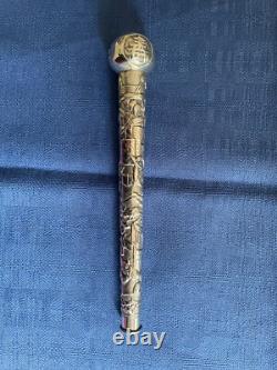 Antique Chinese Silver Cane Handle (1850)