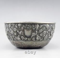Antique Chinese solid silver bowl, hallmarked, made in China for a Thai order