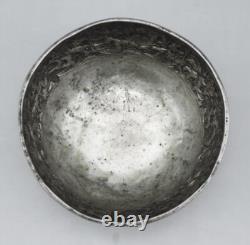 Antique Chinese solid silver bowl, hallmarked, made in China for a Thai order