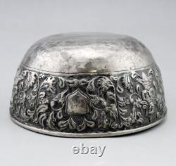 Antique Chinese solid silver bowl, hallmarked, made in China for a Thai order