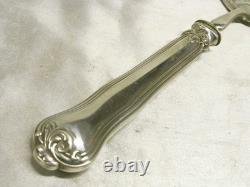 Antique Covered Knife and Pie Server, Solid Silver, Guilloché, Minerva, M O