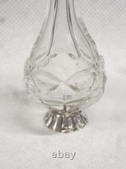 Antique Crystal Silver Plated Perfume Bottle