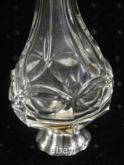Antique Crystal Silver Plated Perfume Bottle