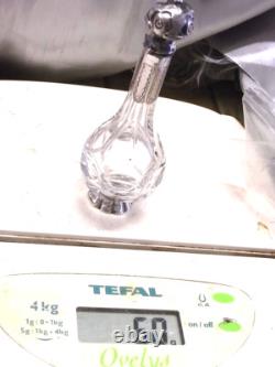 Antique Crystal Silver Plated Perfume Bottle