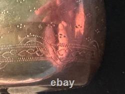 Antique Curon silver sterling cup with decorations and monogram