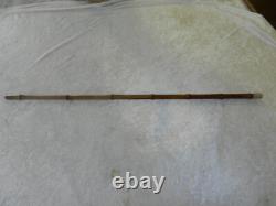 Antique Dandy Cane in Bamboo and Solid Silver Walking Cane