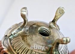 Antique Display Object Silver Pepper Shaker with Ornate Decoration