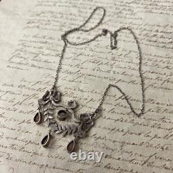 Antique Drapery Necklace Silver Marcasites French Work Late 19th Century Victorian
