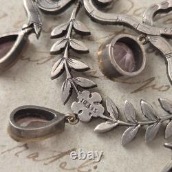 Antique Drapery Necklace Silver Marcasites French Work Late 19th Century Victorian