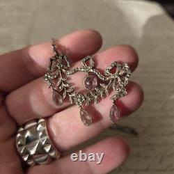 Antique Drapery Necklace Silver Marcasites French Work Late 19th Century Victorian