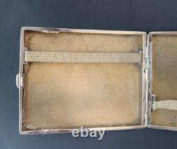 Antique Enamelled Silver Cigarette Case Art Deco Period