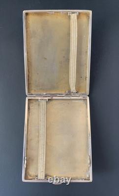 Antique Enamelled Silver Cigarette Case Art Deco Period