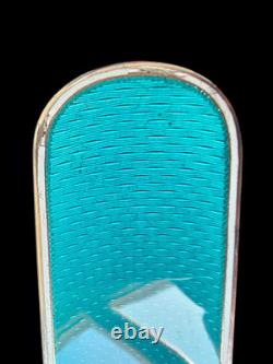 Antique Enamelled Silver Clothes Brush