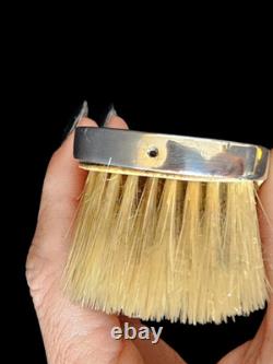 Antique Enamelled Silver Clothes Brush