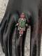 Antique Ethnic Marquise Ring Late 19th Early 20th Century Solid Silver Size 51.5 Fr
