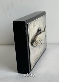 Antique Fishing Trophy Silver Fish Sculpture Sterling Silver 800
