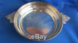 Antique Flat Bowl Bowl Sterling Silver Punch Neck Brace Nineteenth Monogram LM ML