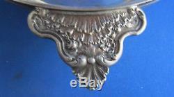 Antique Flat Bowl Bowl Sterling Silver Punch Neck Brace Nineteenth Monogram LM ML