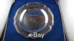 Antique Flat Platter With Solid Silver Net Poincon Neck Brace 19 Th L XV Style