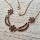 Antique Garnet Necklace Austro-hungarian Silver Victorian Bohemian