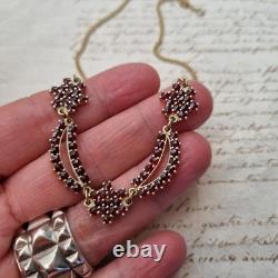 Antique Garnet Necklace Austro-Hungarian Silver Victorian Bohemian