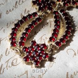 Antique Garnet Necklace Austro-Hungarian Silver Victorian Bohemian